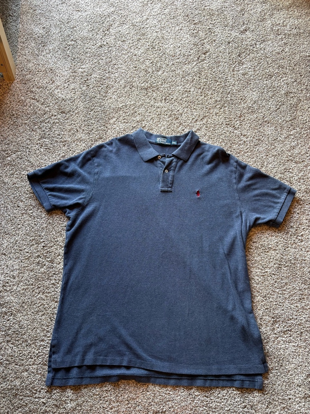 Ralph Lauren Navy Polo with Red Pony Embroidery